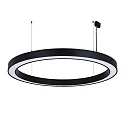 Pendel Ø 150CM CCT Switch, direkte / indirekte, UGR < 19, multipower, ringform IP40, sort dæmpbar