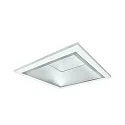 Downlight QDL2202A.1583DA lille, firkantet, DALI styrbar IP21, hvid mat dæmpbar