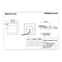 Frisch-Licht LED Recessed Downlight, 17/21/25W, 4000K, 2100lm, square, IP54, white