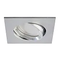 LED Recessed Downlight, GU10, 7W, 4000K, 600lm, IP20, swivelling, chrome