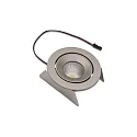 LED Indbygningsspot SR 68-LED, IP44, 350mA, CRi >90m UGR<19, kardan svingende 20°, 4.8W 3000K 35°, rustfrit stål look