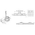 Hera LED Indbygningsspot SR 45-LED, IP44, 350mA, svingbar 20°, 4.8W 4000K, rustfrit stål look