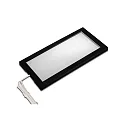 Flad LED Skab armatur LED Sky, IP20, 24V DC, 21 x 11cm, med LED-24 stikkabel 250cm, 6W 4000K 390lm 110°, sort