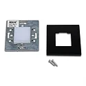 Hera wall recessed luminaire IP20, opal, black, lacquered