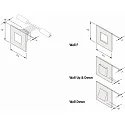 Hera Indbygningslampe WALL I UP & DOWN up / down, med sensor, med diffuser IP20, rustfrit stål  1,8W 90lm 3000K 120° 120° CRI 80