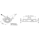 LED Indbygningslampe Dynamic SR 68-LED til BAP, IP44, LED-24, 6.5W 2700-5000K 420lm 40°, CRi >90, svingbar, Chrom matt