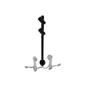 LED Duo Spot til Objektbelysning, højde trinløs op til 30cm, 24V DC, CRi >90, drejeligt/ svingbar, 2x 1.5W 3000K 38°, sort