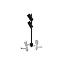 LED Duo Spot til Objektbelysning, højde trinløs op til 30cm, 24V DC, CRi >90, drejeligt/ svingbar, 2x 3W 4000K 38°, sort