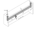 Hera Armatur til brug under kabinettet med bevægelsesdetektor IP20, sort 9,3W 345lm 4000K CRI 90-100 120cm