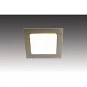 LED Recessed luminaire FAQ 58 with surface light, 3W, 3000K, IP20, brushed stainless steel