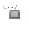 LED Recessed luminaire FAQ 58 with surface light, 3W, 3000K, IP20, brushed stainless steel