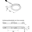 Hera LED Indbygningslampe DYNAMIC FAR 58 med overfladelys, 3W, 2700-5000K, IP20, børstet rustfrit stål