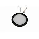 Hera LED Overfladelys Indbygningslampe FAR 68-LED, IP44, rund, LED-24 forbindelse, CRi >90, 3000K 270lm 110°, sort