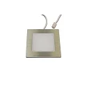 LED Overfladelys Indbygningslampe FAR 68-LED, IP44, firkantet, LED-24 forbindelse, CRi >90, 3000K 270lm 110°, rustfrit stål