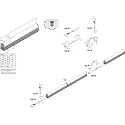 Hera LED Møbler lampe ECOLITE F HO, 12W, 4000K, IP20, hvid