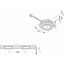 furniture luminaire AR 45 ZOOM 17-50° built-in version, focusable 1 IP20, chrome matt 