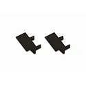 end cap FOR 9MM MILLED-IN PROFILE + 4MM STRIPS mechanical, set of 2, left-right, black matt
