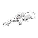 Mini bevægelsesdetektor PIR 2 med 20cm LED-24 stikkabel, 20cm + 11-foldet-distributør, hvid