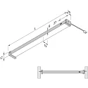 Hera Armatur til brug under kabinettet IP20, aluminium, opal 2