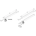 Hera LED Skab armatur LED ADD-ON Mini, 25cm, IP20, LED-24 forbindelse, CRi >90, dæmpbar, 4.3W 4000K 280lm 110°