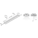 Hera Flat LED Surface luminaire LED Top-Stick HR, IP20, with LED 24 connection cable, CRi> 95, 61cm, 15W 4000K