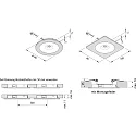 LED Indbygningsspot AR 78-LED, rund, Ø 9cm, med LED-24 stik, CRi >95, blændfri, stiv, 7.5W 3000K 450lm 80°, rustfrit stål