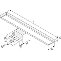LED Mirror luminaire LUGANO, IP20, with LED 24 connection, without visible light points, CRi >95, 90cm, 16.6W 3000K