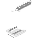 Hera LED Skinne LED-2-Link PIXEL, 3 linser, til LED-2-Link-profiler, med LED-24 forbindelse, CRi >95, 3x 1.2W 4000K 57lm 35°, Alu
