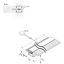 Hera Recessed LED furniture luminaire Up+Down, for 16mm woodboards, IP20, LED24 connection, dimmable, 116.2cm, 18.4W 3000K 1200lm