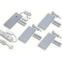 Sæt af 4 LED L-Pad 7.5W 4000K, med IR dæmper + LED Transformer 24/15W/30W, anodiseret aluminium