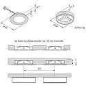Hera Sæt af 3 FR 55-LED 3W 3000K, sort + LED Transformer LED-24 / 15W