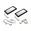 2pc. set of LED under-cabinet luminaire LED SKY 6W with sonar dimmer + LED transformer LED 24 / 30W, 3000K, black