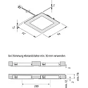 Hera LED Indbygningslampe FAQ 58, 5er Set, 5x 3W, 3000K, IP20, børstet rustfrit stål