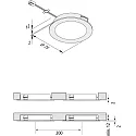 Hera LED Indbygningslampe FAR 68, 3er Set, 3x 4W, 4000K, IP20, børstet rustfrit stål
