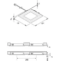 Hera LED Indbygningslampe FAQ 68, 5er Set, 5x 4W, 4000K, IP20, børstet rustfrit stål