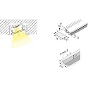 Hera 2pc. set of end cap for LED milling mount profile I, 24mm, with fastening screws, black