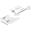 LED Hjørneprofil 19mm til dækningsprofil 15mm, længde 100cm, anodiseret aluminium