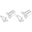LED Overflade profil 15/8mm til dækningsprofil 15mm, længde 100cm, sort