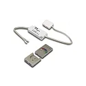 24V RGB-controller Radio 75W med 4-foldet, distributør inkl. Overflade radio fjernbetjening, rustfrit stål look
