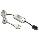 Transformer LED 350/9W tilslutningskabel 200cm, med Eurostik, 3-foldet distributør + 2 kortslutning stik