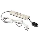 Transformer LED 350/16W tilslutningskabel 200cm, med Eurostik, 3-foldet distributør + 2 kortslutning stik