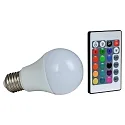 Heitronic LED Lyskilde E27, 7,5W, RGB + varm hvid