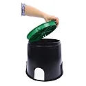 HEITRONIC Heitronic Gulvindbygningsboks Ø top 25cm, Ø nedenfor 31,5cm, med 4 udgange