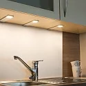 HEITRONIC LED Skab armatur CORTINA, sæt med 3, SMD, 24W, 12V DC, 2900-6500K, sølv, dæmpbar