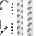 LED Under cabinet luminaire MECANO 110°, 3000K, 300mm, 5W, 320lm