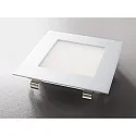 HEITRONIC LED Indbygningslampe NIZZA Panel, IP20, FIRKANTET, 10.7cm, 3.5W 2700K 95lm 120°, sølv
