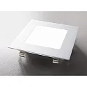 HEITRONIC LED Indbygningslampe NIZZA Panel, IP20, FIRKANTET, 10.7cm, 3.5W 2700K 95lm 120°, sølv