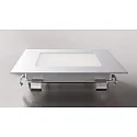 HEITRONIC LED Indbygningslampe NIZZA Panel, IP20, FIRKANTET, 10.7cm, 3.5W 2700K 95lm 120°, sølv