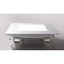 HEITRONIC LED Indbygningslampe NIZZA Panel, IP20, FIRKANTET, 10.7cm, 3.5W 2700K 95lm 120°, sølv