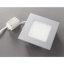 HEITRONIC LED Indbygningslampe NIZZA Panel, IP20, FIRKANTET, 10.7cm, 3.5W 2700K 95lm 120°, sølv